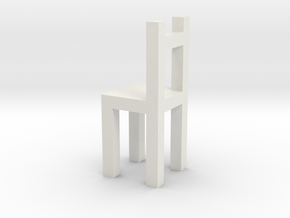 Chair Charm in White Natural Versatile Plastic