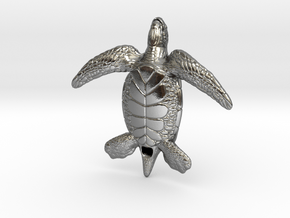 Sea Turtle in Polished Silver