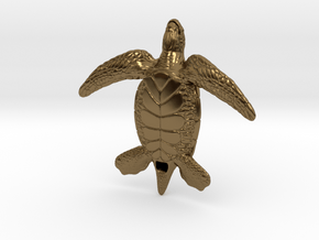 Sea Turtle in Polished Bronze