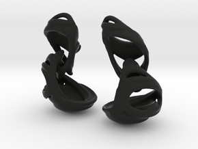 Julia's Basket Earrings in Black Natural Versatile Plastic