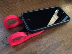 iPhone 6 Handlebar Mount for Quad Lock Case in Red Processed Versatile Plastic