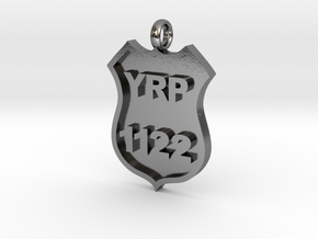 Police Badge Pendant - DO NOT ORDER HERE in Polished Silver