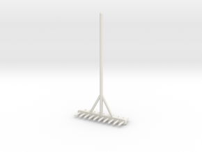 Miniature rake 1/12 in White Natural Versatile Plastic