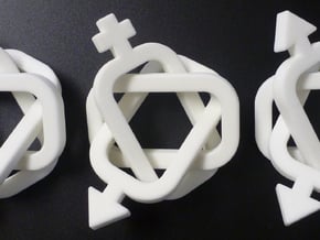 A set of equivalent Borromean rings in White Natural Versatile Plastic