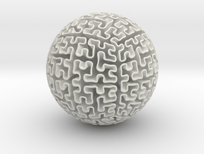 Hilbert Sphere in White Natural Versatile Plastic