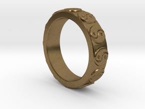 Yin Yang Ring - EU Size 62 in Natural Bronze