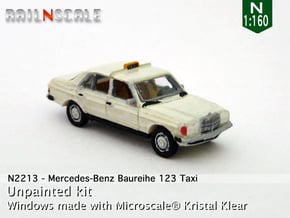 Mercedes-Benz W123 Taxi (N 1:160) in Smooth Fine Detail Plastic