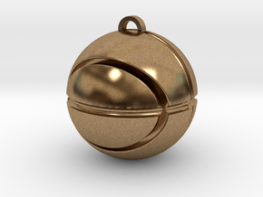 Basketball Pendant in Natural Brass