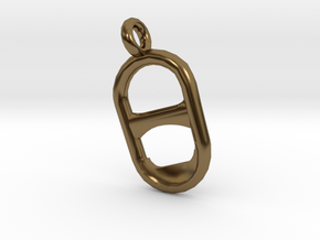 Tab Pendant in Polished Bronze