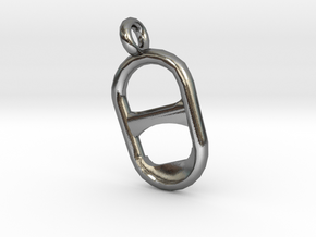 Tab Pendant in Polished Silver