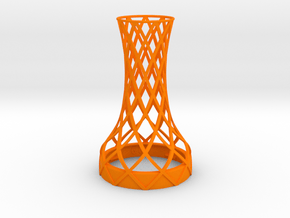 Tower Vase for jar size:63 (4 leads) in Orange Processed Versatile Plastic