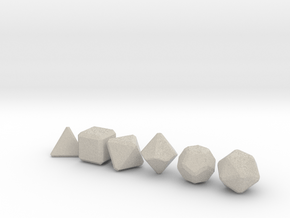 Blank Gaming Dice with Bevels in Natural Sandstone