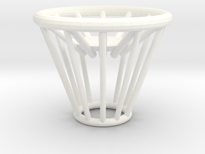 Tea Light Candle Holder in White Processed Versatile Plastic