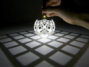 Grid (stereographic projection) in White Natural Versatile Plastic