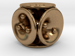 tubes&spheres dice in Natural Brass