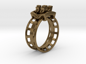 Rollercoaster Ring in Natural Bronze