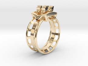 Rollercoaster Ring in 14K Yellow Gold
