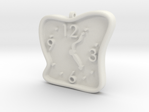 Clock Pendant in White Natural Versatile Plastic