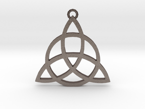 Triquetra in Polished Bronzed Silver Steel
