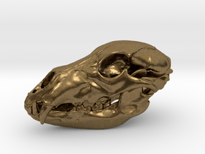Bear Skull. 5cm in Natural Bronze: Large