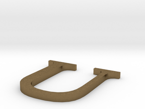 Letter-U in Natural Bronze