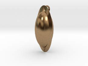 Oval Pendant in Natural Brass