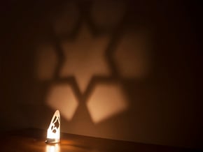 Star wall projection in White Natural Versatile Plastic