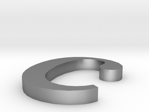 Letter- c in Natural Silver