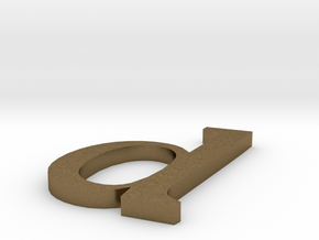 letter- d in Natural Bronze