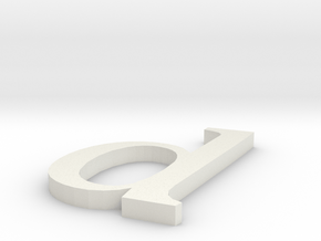 letter- d in White Natural Versatile Plastic