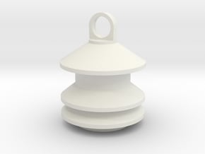 Model 2 Siren Keychain in White Natural Versatile Plastic