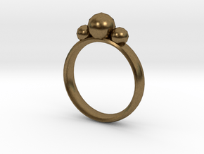 GeoJewel Ring US Size 6 UK Size M in Natural Bronze