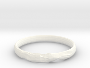 Shadow Ring US Size 6 UK Size M in White Processed Versatile Plastic