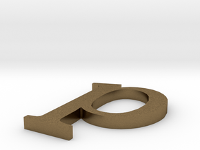 Letter- p in Natural Bronze