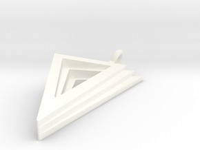 Layers Pendant in White Processed Versatile Plastic