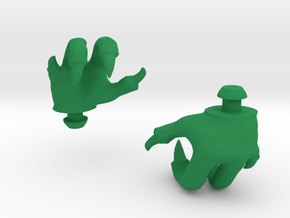 Reptile Hands in Green Processed Versatile Plastic
