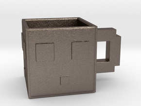 Minecraft Slime Mug 6.5 Cm in Polished Bronzed Silver Steel