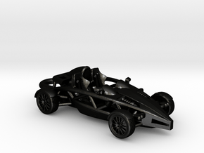 Ariel Atom, steel key fob HO scale, RHD w/o wings in Matte Black Steel