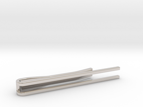Minimalist Tie Bar - Parallels in Platinum