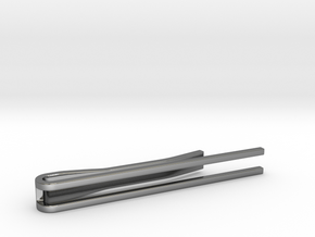 Minimalist Tie Bar - Parallels in Fine Detail Polished Silver