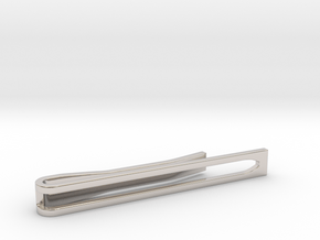 Minimalist Tie Bar - Wedge in Platinum