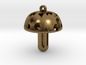 Mushroom Pendant in Natural Bronze