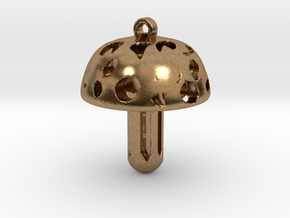 Mushroom Pendant in Natural Brass