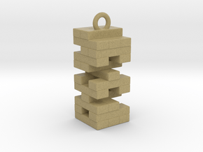 Jenga Necklace in Full Color Sandstone