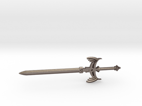 Master Sword Full in Polished Bronzed Silver Steel