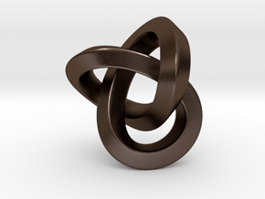 Knot Pendant 30mm in Polished Bronze Steel