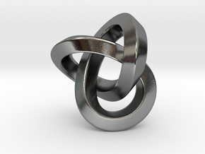 Knot Pendant 30mm in Polished Silver