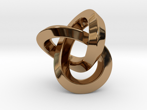 Knot Pendant 30mm in Polished Brass