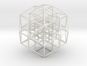 Hypercube6D v1 in White Natural Versatile Plastic