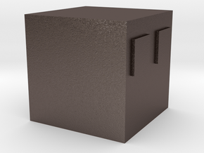 Minecraft Magmacube Medium in Polished Bronzed Silver Steel